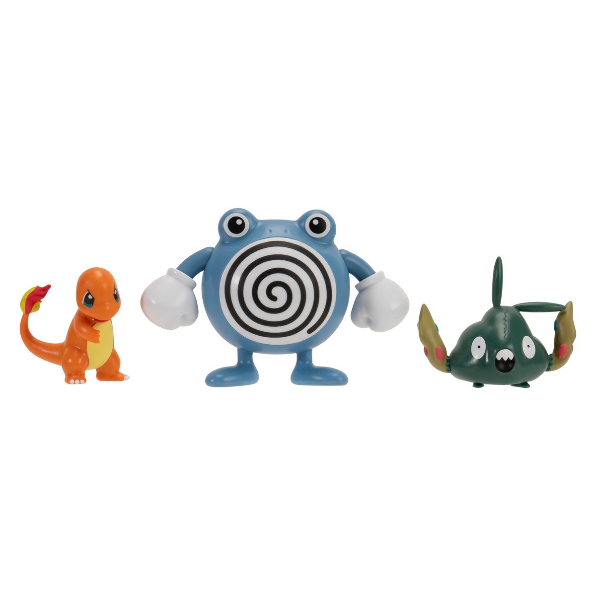 Pokemon Pack 3 Figuras - Charmander+Poliwhirl+Trubbish